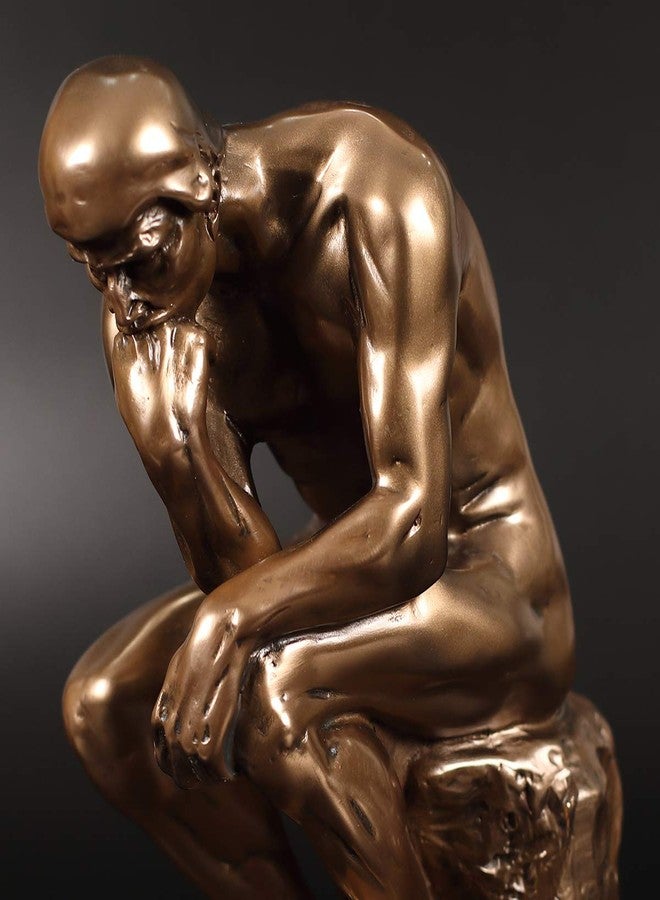 Magicsculp-The Thinker Statue in Premium Cold Cast Bronze- 12-Inch Museum Grade Collectible Figurine-(Large-Decoration) - Image 4